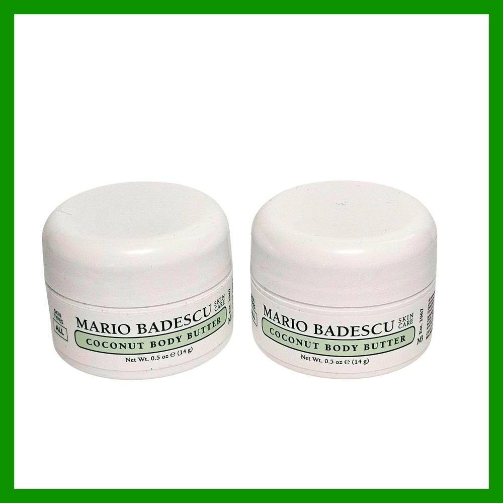 2 x Mario Badescu Coconut Body Butter 0.5 Oz Travel Size New